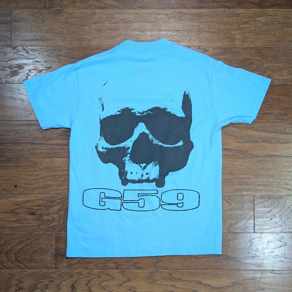 G59 Records Suicide Boys Greyday 2024 Skull Logo Light Blue Size Medium 20x27